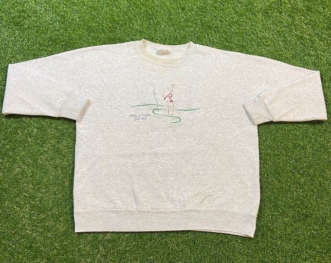 Vintage Golf Club Crewneck Sweatshirt Made USA Size Large L Masters Tournament US Open Masters Collection Tiger Woods Pull Over Oversized