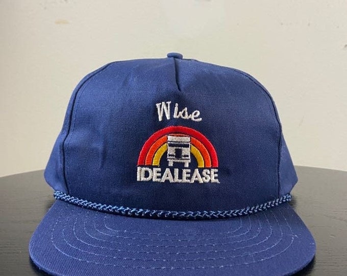 Vintage Wise Idealease Snapback Hat Sportsman OSFA Trucking Truckers Shipping 1980s 80s
