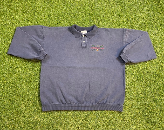Vintage Longboat Key Crewneck Sweatshirt Made USA Size Large L Tropical Florida FL Beach Tourist Travel 1990s 90s Pull Over Oversized