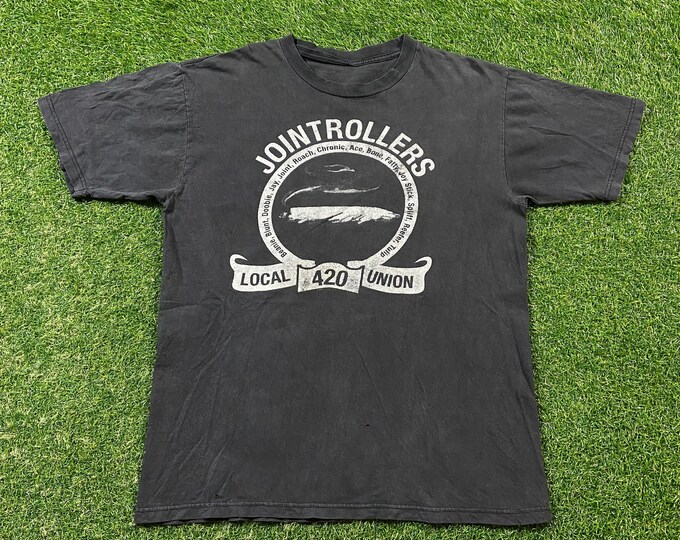 Vintage Joint Rollers T Shirt Tee Size Medium M Marijuana 4 20 Union Weed Classic Parody Comedy Funny 1990s 90s