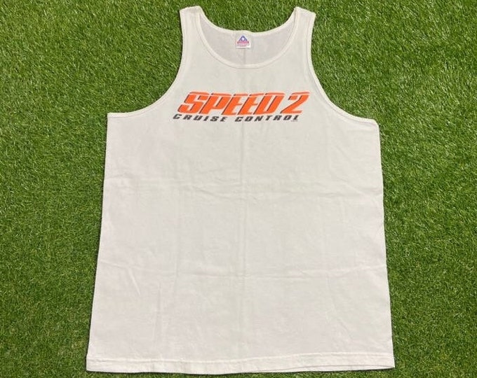 Vintage Speed 2 Tank Top Shirt Size Xtra Large XL 1997 Action Film Keanu Reeves Movie Promo 1990s 90s