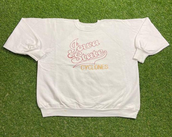 Vintage University of Iowa State Cyclones Crewneck Sweatshirt Made USA Size Xtra Large XL NCAA College Football Pull Over Oversized 1990s