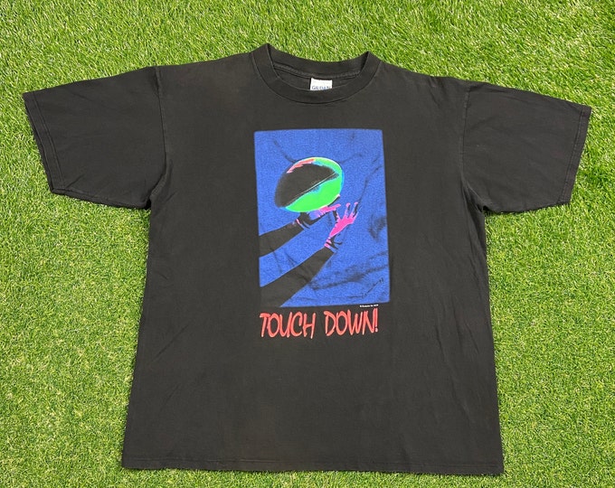 Vintage Touch Down T Shirt Tee Gildan Made USA Size Xtra Large XL NFL Football 1990s 90s