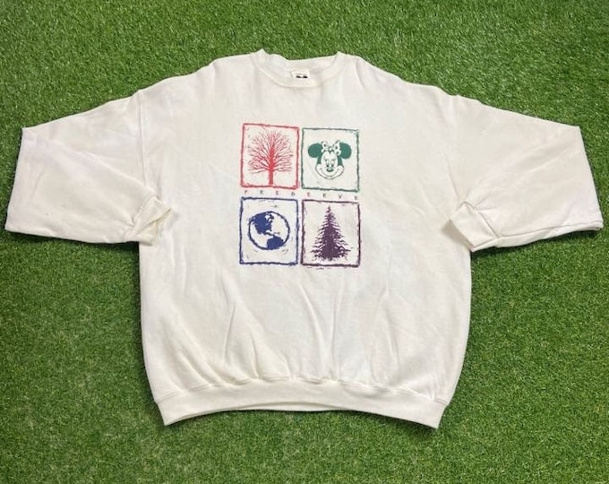 Vintage Minnie Mouse Crewneck Sweatshirt Made USA Size Xtra Large XL Walt Disney World Magic Kingdom Disneyland Classic Rare Pull Over