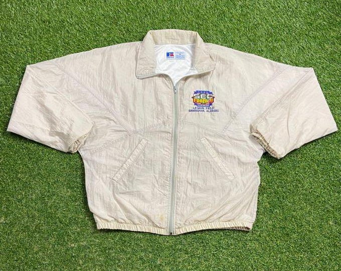 Vintage 1992 SEC Championship Windbreaker Jacket Made USA Size Small S Florida Gators Alabama Crimson Tide NCAA College Football Classic 90s