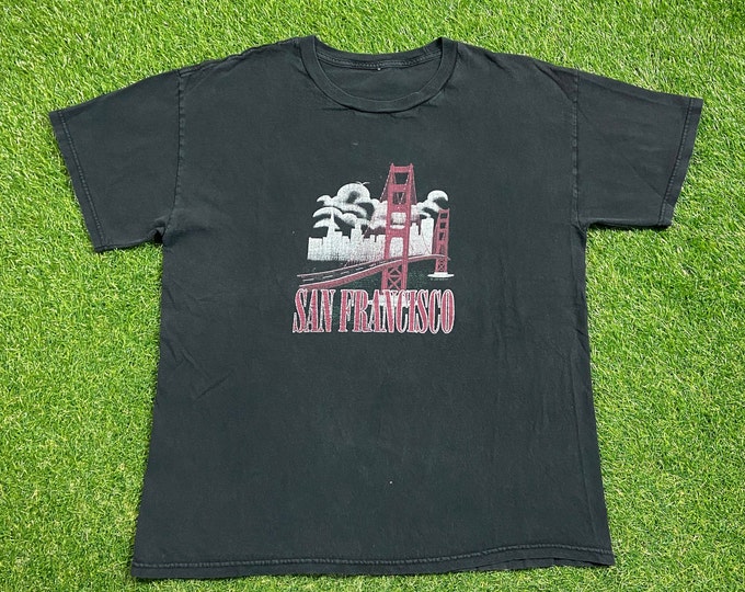 Vintage San Francisco T Shirt Tee Size Medium M Golden Gate Bridge Warriors 49ers California 1990s 90s