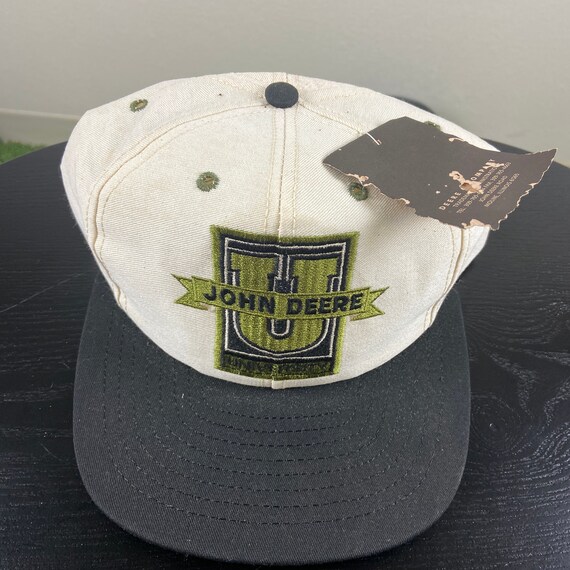 Vintage John Deere University Snapback Hat Cap OSFA A… Gem