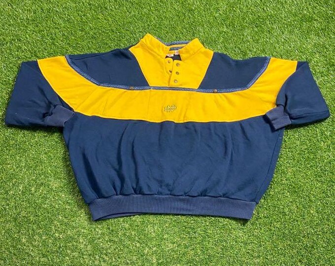 Vintage Notre Dame University Crewneck Sweatshirt Size Large L NCAA College Football Fighting Irish Pull Over Oversized 1990s 90s