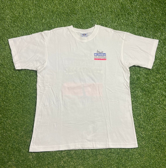 Hackett, Vintage AJ Hackett Bungy T Shirt Tee AJ Gear Size Xtra Large XL The Original Queenstown New Zealand 1990s 90s