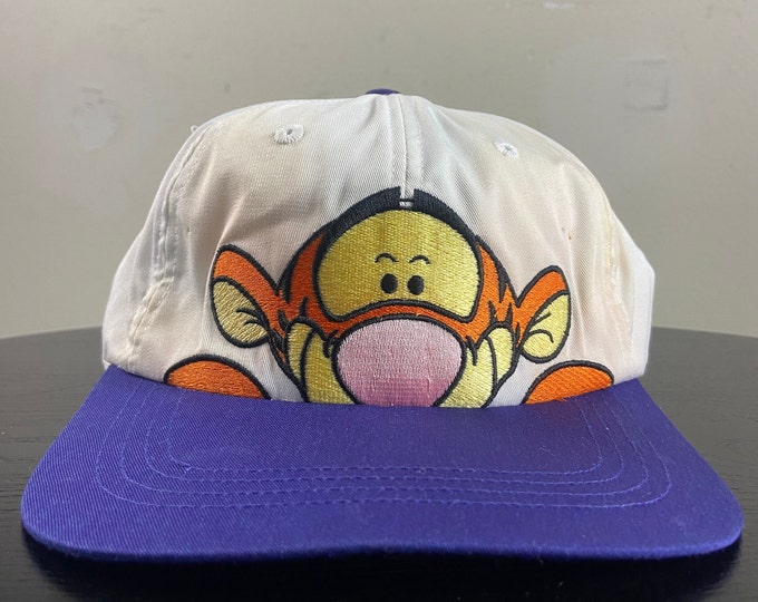 Vintage Tigger Snapback Hat Size Small / Medium Winnie the Pooh Walt Disney World Disneyland Magic Kingdom Mickey Mouse 1990s 90s