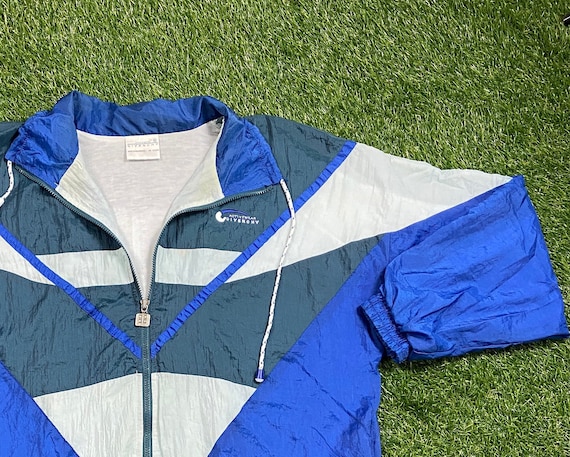 ジャケット GIVENCHY FW23 Givenchy Jackets Blue (BW30GL 14RQ410) Vintage Givenchy Windbreaker Zip Jacket Size Xtra Large XL