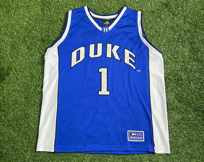 Vintage University of Duke Blue Devils Jersey Colosseum Athletics Size Xtra Large XL NCAA College Basketball North Carolina NC 1990s 90s