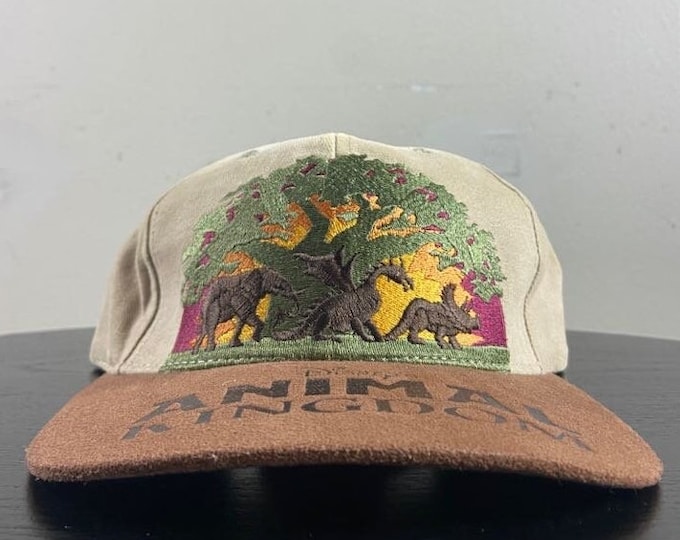 Vintage The Animal Kingdom Strap Back Hat Goofy's Hat Co OSFA Walt Disney World WDW Mickey Mouse Disneyland 1990s 90s Rare