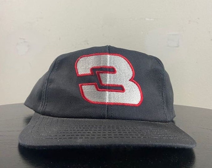Vintage Dale Earnhardt 3 Snapback Hat Made USA OSFA NASCAR Racing Daytona 500 1990s 90s