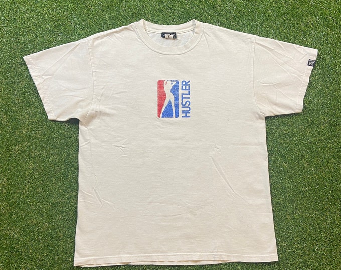 Vintage Hustler Magazine T Shirt Tee Size Medium M Magazine Classic Hugh Mansion California 1980s 80s