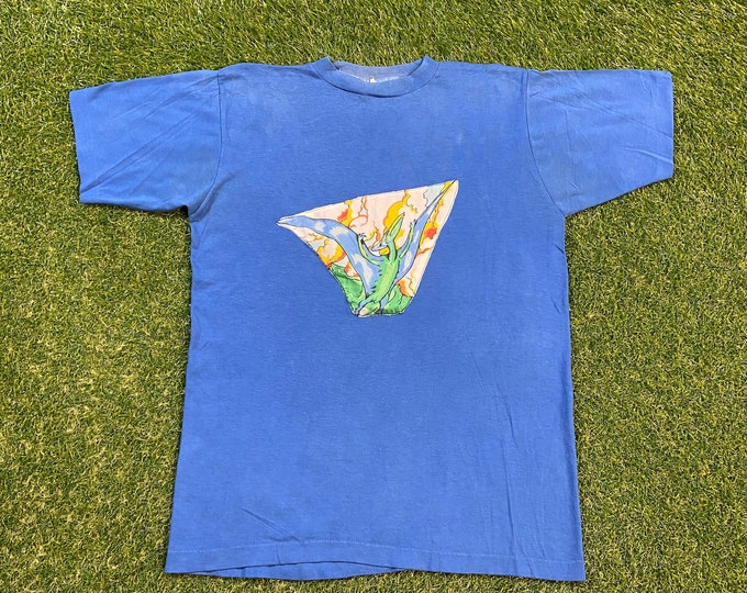 Vintage Dinosaur T Shirt Tee Size Small S Reptiles Triassic Period Jurassic Park Extinction 1990s 90s