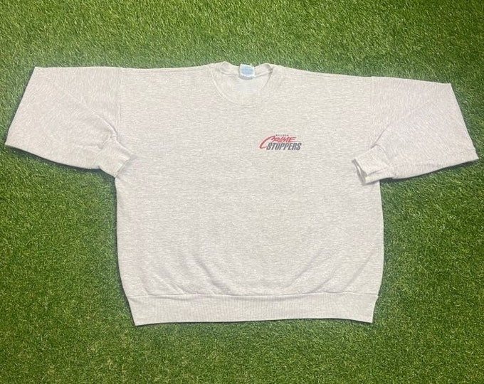 Vintage Killeen Crime Stoppers Crewneck Sweatshirt Size XL Private Investigator Quality 1990s Oversized Comfy Great Fit Original Pull Over