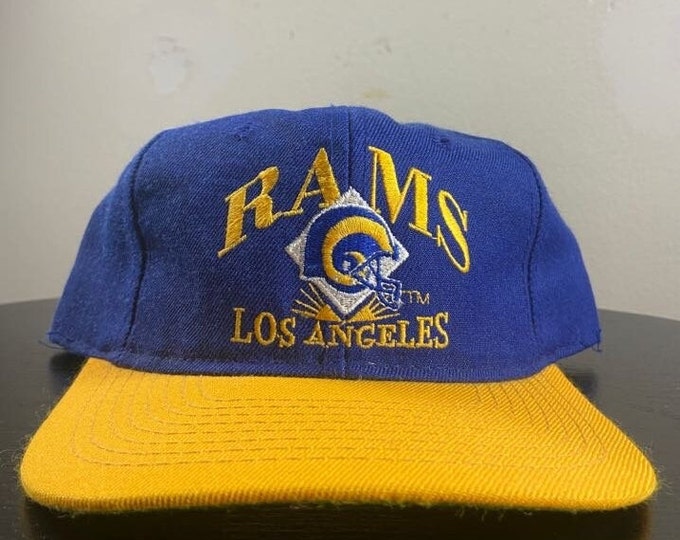 Vintage Los Angeles Rams Snapback Hat Ajd OSFA NFL Football LA California St Louis 1990s 90s