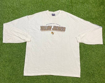 Vintage Georgia Tech Langarm Shirt Sport Größe XXL 2XL Atlanta Gelbe Jacken College College Basketball Klassiker 1990er 90er Jahre