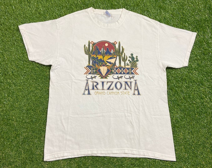 Vintage Arizona T shirt Tee Hanes Size Large L Grand Canyon Phoenix Desert Suns Cardinals Diamondbacks 1990s 90s