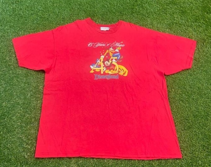 Vintage Disneyland T Shirt Tee Made USA Size XXL 2XL Los Angeles California Walt Disney World WDW Magic Kingdom Mickey Mouse 1990s 90s