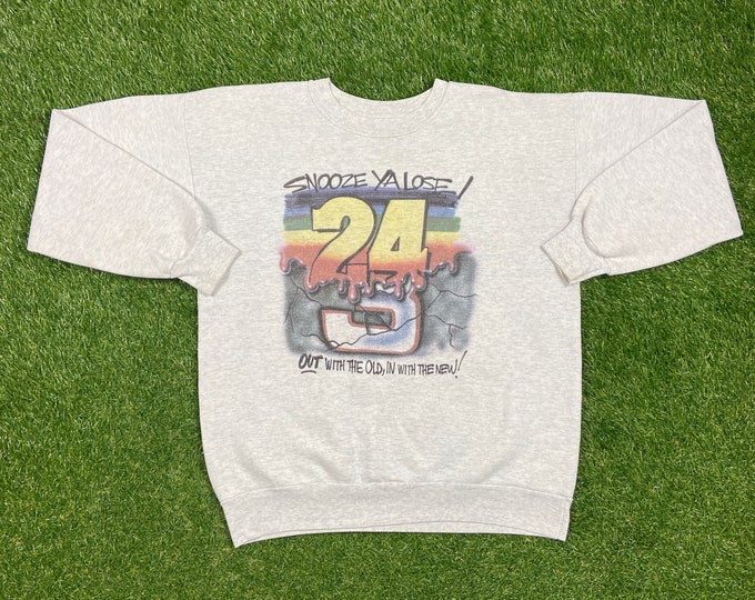 Vintage Jeff Gordon 24 Dale Earnhardt 3 Crewneck Sweatshirt Made USA Jeff Gordon Xtra Large NASCAR Racing Daytona 500 Pull Over 1990s 90s