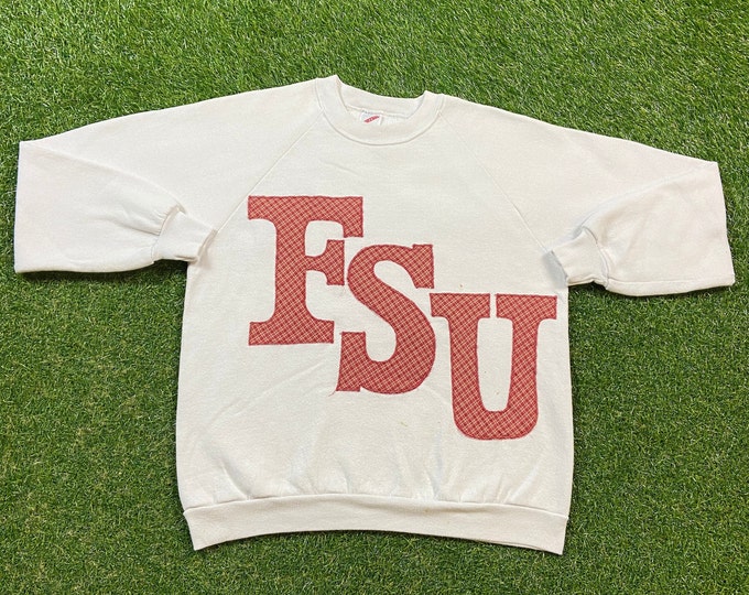 Vintage Florida State University Seminoles Crewneck Sweatshirt Made Usa Size Large L NCAA College Football FSU 90s Pull Over Oversized