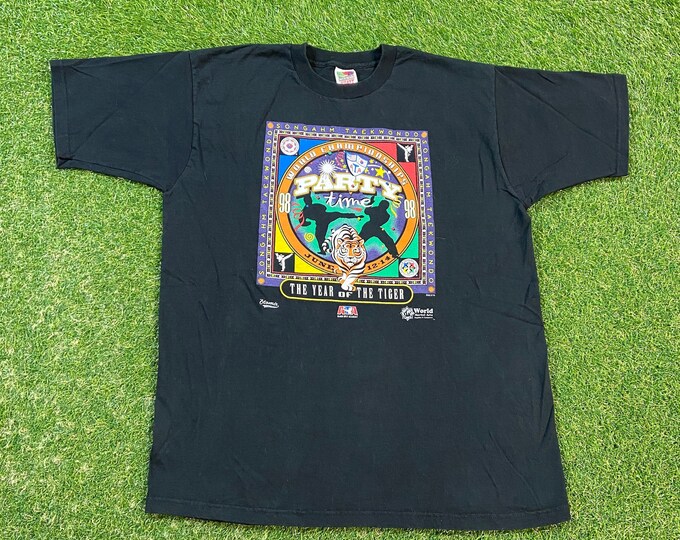 Vintage Songham Taekwondo T Shirt Tee Size Xtra Large XL Karate MMA Mix Martial Arts UFC Ultimate Bruce Lee Cobra Kai Karate Kid 1990s 90s