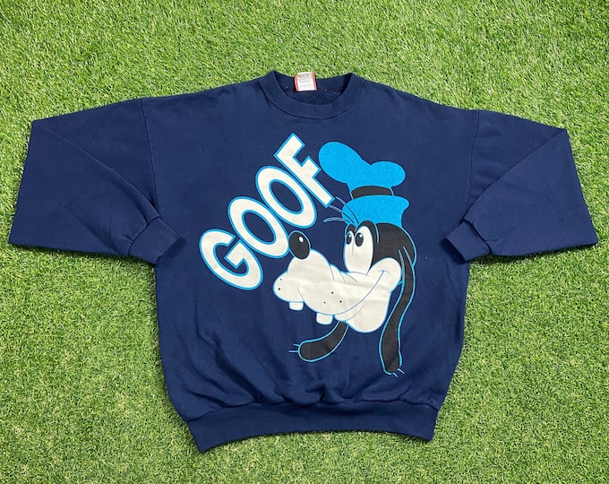 Vintage Goofy Crewneck Sweatshirt Made USA Size Xtra Large XL World Disney World Mickey Mouse 1990s 90s Pull Over Oversized