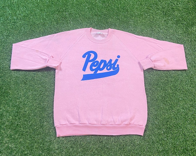 Vintage Pepsi Crewneck Sweatshirt Jerzees Made USA Size Xtra Large XL Classic Cola Soda Pop 1990s 90s Pull Over As Is