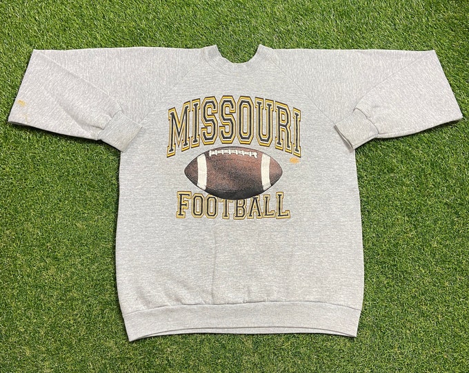 Vintage University of Missouri Tigers Crewneck Sweatshirt Size Medium M NCAA College Football 1990s 90s Classic Pull Over Oversized