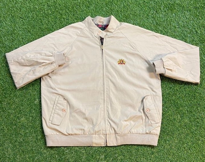 Vintage Izod Windbreaker Zip Up Jacket Size Xtra Large XL Members Only Light Rain Coat 1990s 90s