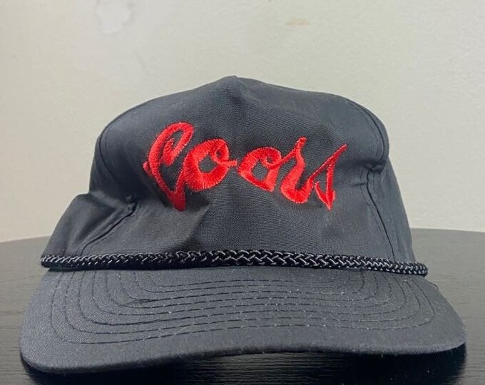 Vintage Coors Strap Back Hat Nissin Cap OSFA Light Beer Coors Brewing Company Colorado Drink Alcohol Brew Brewery 1990s 90s
