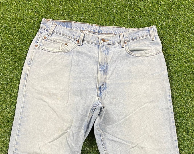 Vintage Levi's 505 Jeans Size 38 x 30 1980s 80s American USA Classic Fit Original Blue Jean Pants Bottoms True Vtg