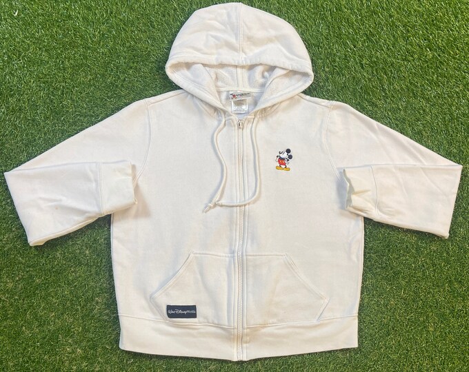 Vintage Mickey Mouse Hoodie Sweatshirt Size Large L Walt Disney World WDW Magic Kingdom Disneyland 1990s 90s