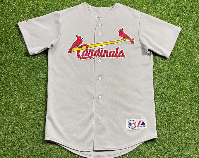 Vintage St Louis Cardinals Jersey Majestic Size Medium M MLB Baseball Missouri Cards Red Pujols 1990s 90s