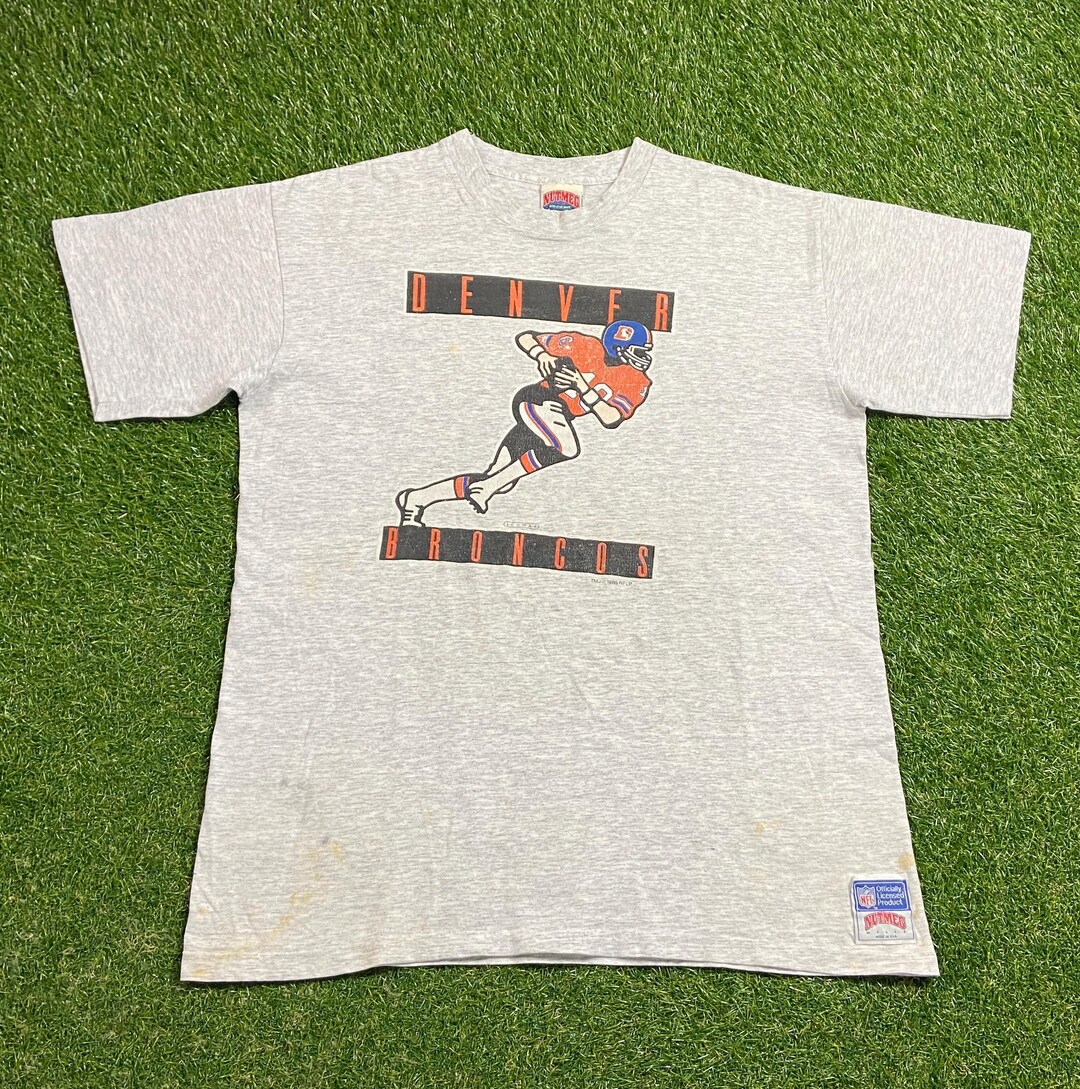 Vintage Denver Broncos T Shirt Tee Made USA Size Xtra Large XL NFL