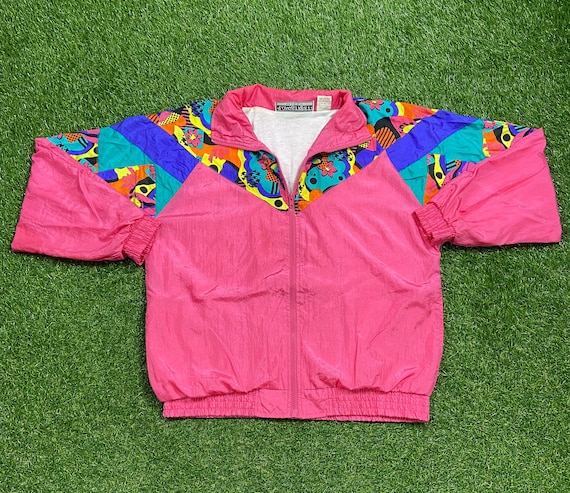 Vintage Graphic Windbreaker Zip up Jacket Longstreet Missy Size