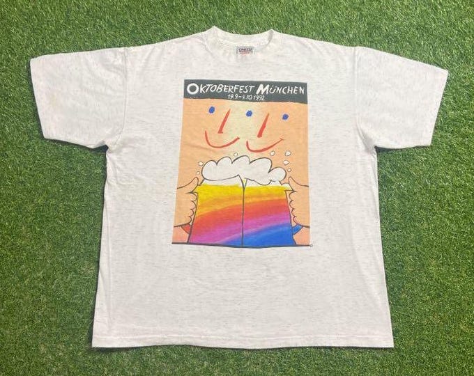Vintage Oktoberfest T Shirt Tee Made USA Size Xtra Large XL Munchen Deutschland Germany Europe Munich Berlin Beer Festival 1990s 90s