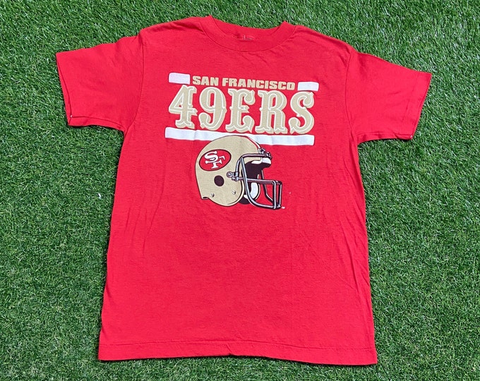 Vintage San Francisco 49ers T Shirt Tee Size Small S NFL Football Montana California 1990s 90s