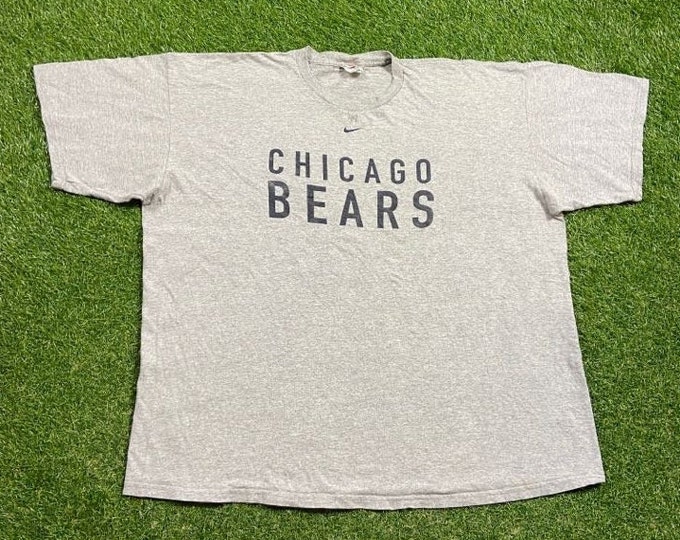 Vintage Chicago Bears T Shirt Tee Nike Size XXL 2XL NFL Football Illinois Soldier Field 1990s 90s Player Issu