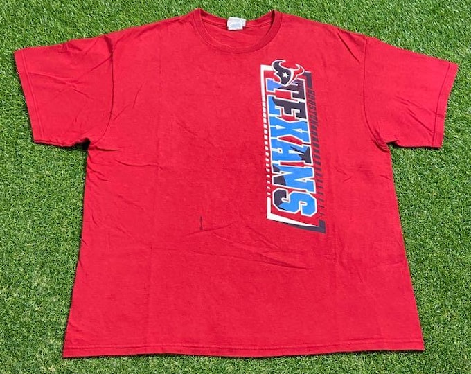 Vintage Houston Texans T Shirt Tee Size XXL 2XL Houston Oilers Texas NFL Football 00s