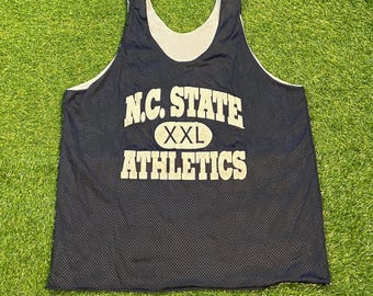 Vintage North Carolina State University Jersey Made Usa Size Xtra Large XL WolfPack NCAA College Basketball NCSU 1990s 90s