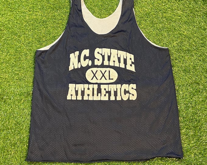 Vintage North Carolina State University Jersey Made Usa Size Xtra Large XL WolfPack NCAA College Basketball NCSU 1990s 90s