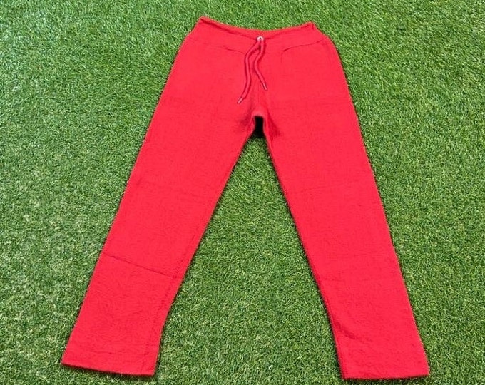 Vintage Plain Red Sweatpants Discus Athletics Made USA Size Medium M Soft Joggers Comfortable Warm 1980s 80s