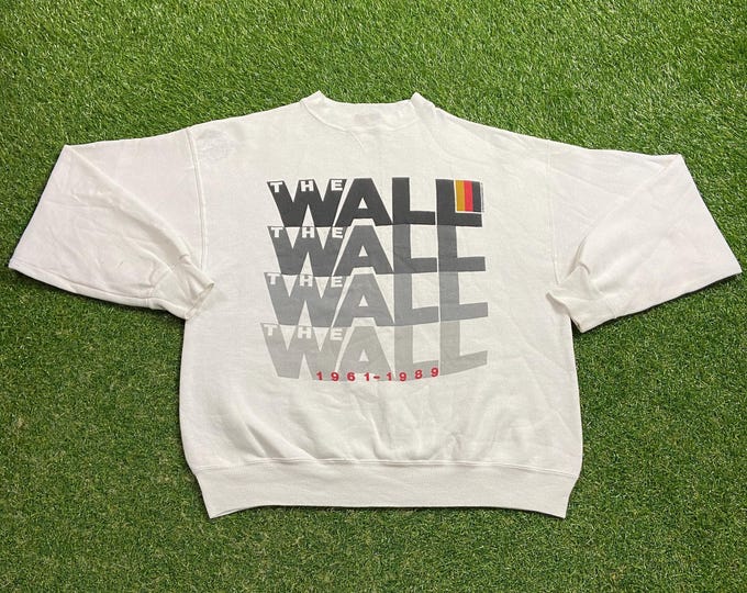 Vintage The Wall Crewneck Sweatshirt Size Large L Berlin Deutschland Germany Europe Oktoberfest Munich 1990s 90s