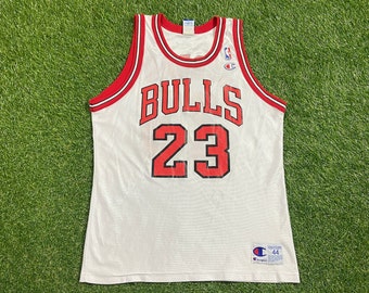 Vintage Chicago Bulls Michael Jordan #23 Jersey Champion Size Large L NBA Basketball Air Jordan 1990s 90s