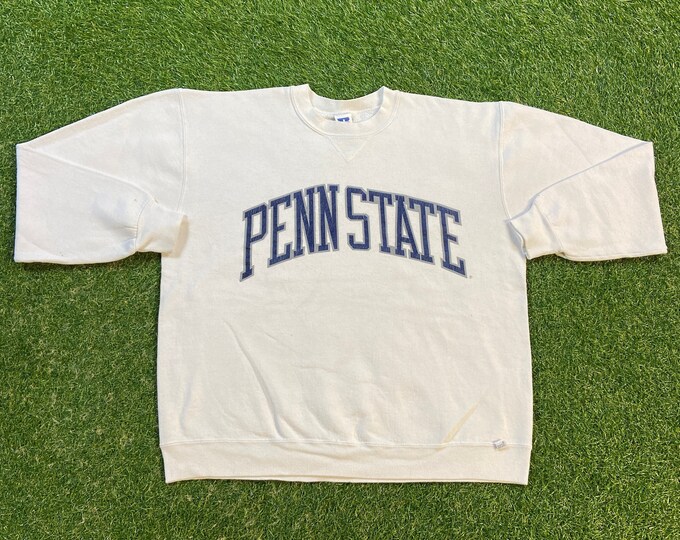 Vintage Penn State University Crewneck Sweatshirt Made USA Size Xtra Large NCAA College Football Nittany Lions 1990s 90s Pull Over Oversized