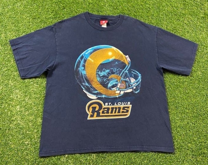 Vintage St Louis Rams T Shirt Tee Size Xtra Large XL NFL Football Missouri Los Angeles 1990s 90s