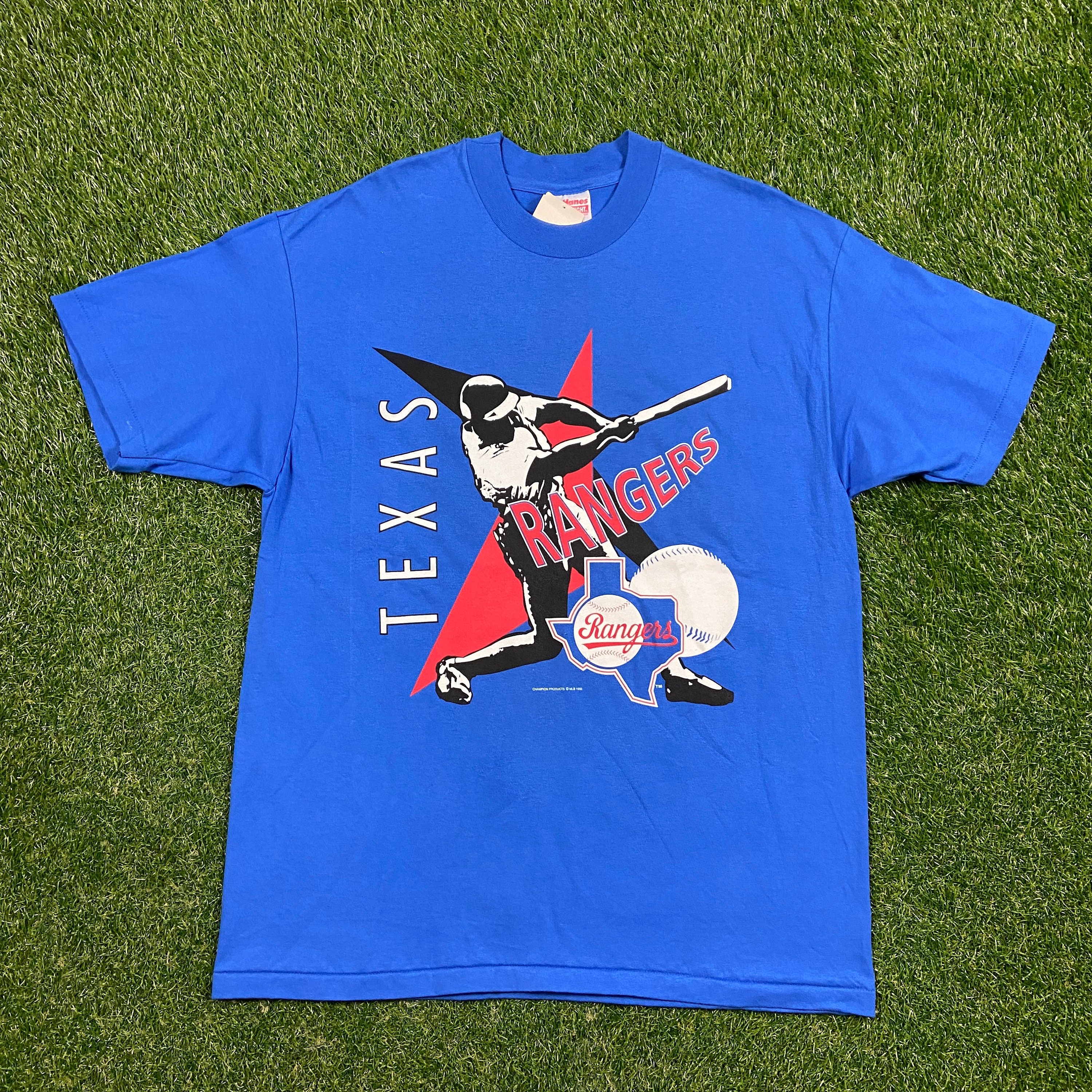 Nike Texas Rangers Blue Coop Baseball Short Sleeve T Shirt